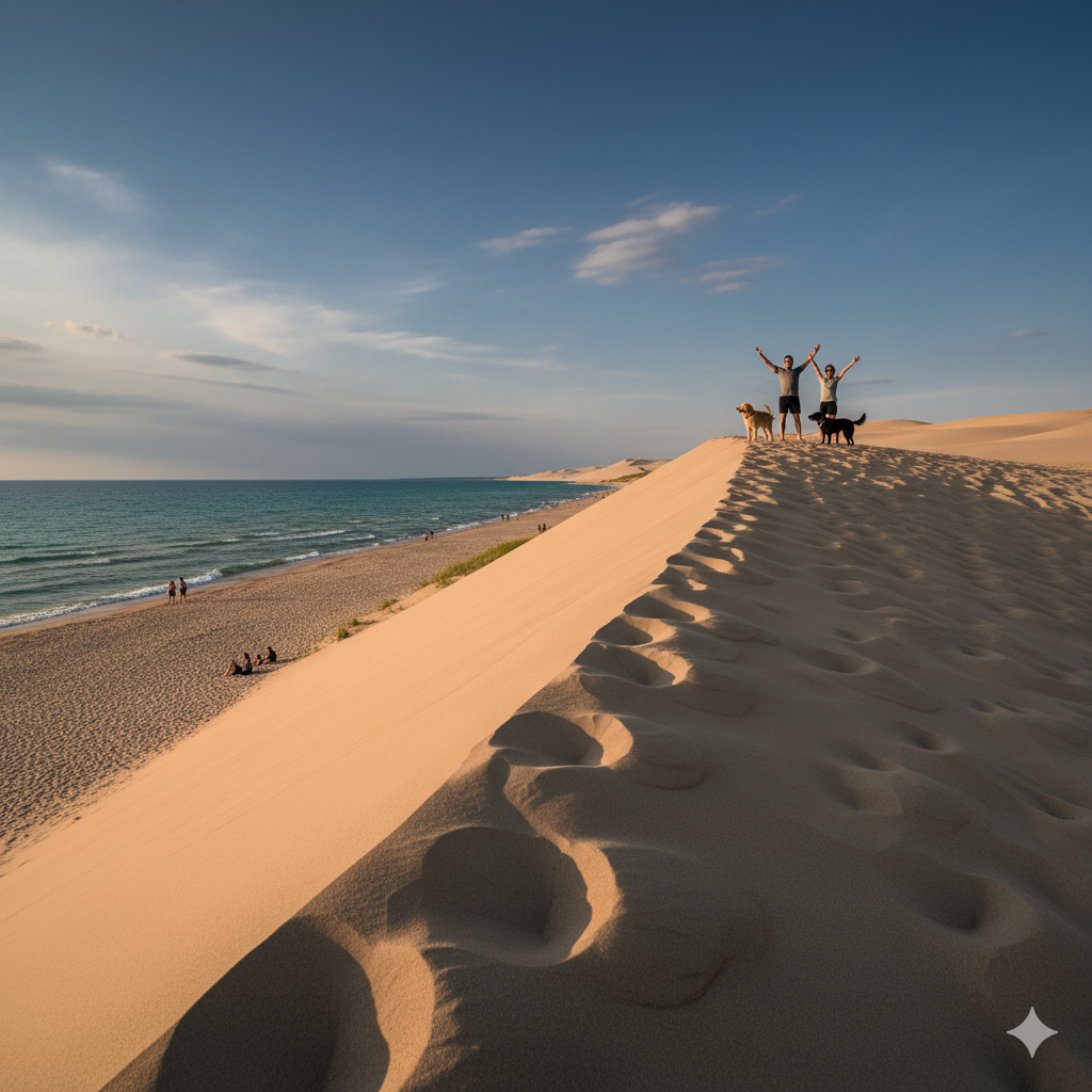 The amazing sand dunes at Warren Dunes State Park, Michigan 