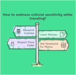 Infographic signpost showing ways to embrace cultural sensitivity.